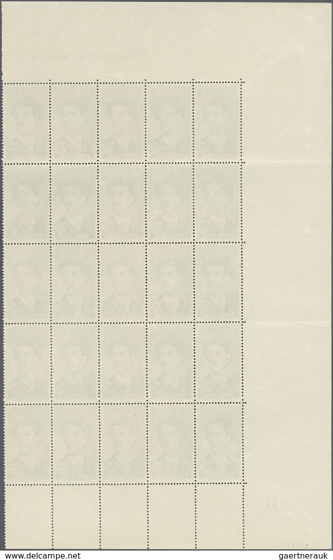 Spanien: 1955/1956, Prominent Persons Set Of Two 25pta.‘Mariano Fortuny Carbo (painter)‘ And 50pta. - Gebruikt