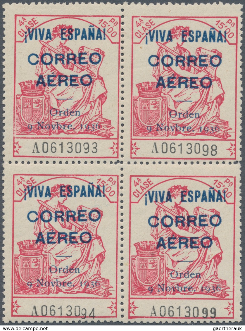 Spanien - Lokalausgaben: Burgos: 1936/1937, "VIVA ESPANA / CORREO / AEREO / Orden / 9 Novbre.1936", - Altri & Non Classificati