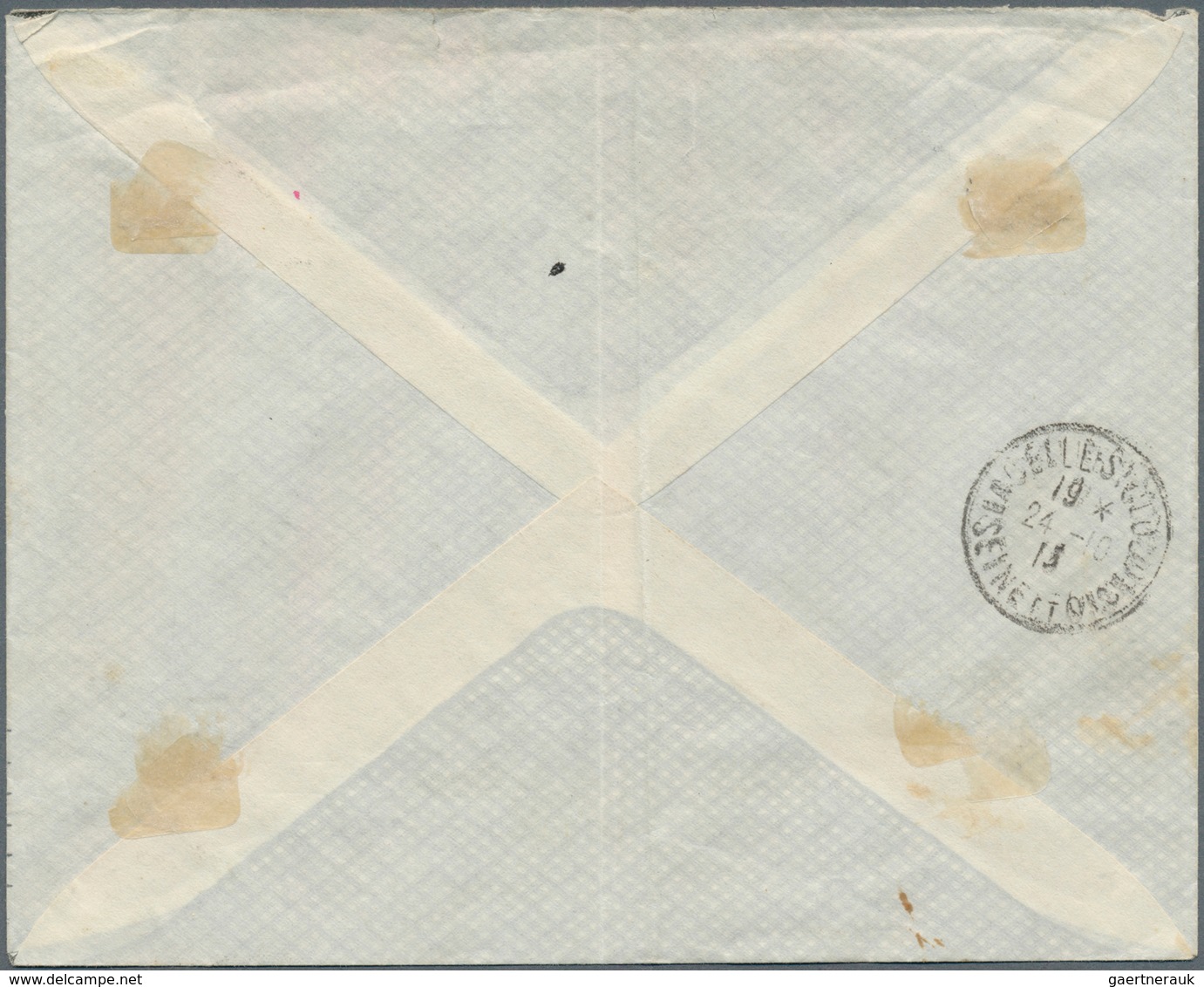 Thrakien: 1913, 1 Pia. Light Blue With Red Control Mark On Cover Tied By All Arabic "GÜMÜLCINE TELGR - Thracië