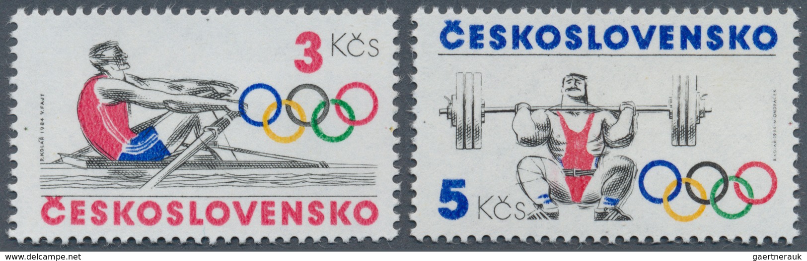 Tschechoslowakei: 1984, CZECHOSLOVAKIA, OLYMPIC GAMES LOS ANGELES, 1 Kcs UNISSUED Stamp For The Los - Andere & Zonder Classificatie