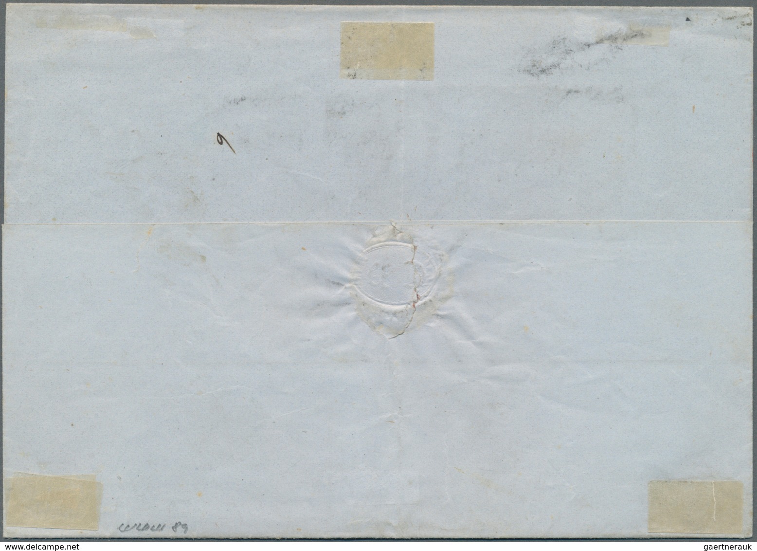 Türkei: 1870, Folded Envelope From Constantinople Franked Total 3 3/4 Pia. Canc. "Vapur" (ship) To B - Unused Stamps