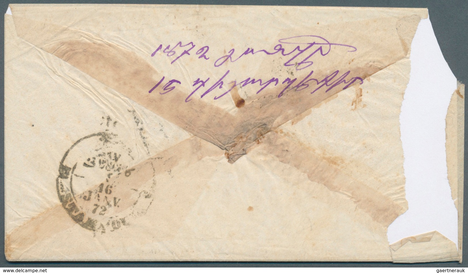 Türkei - Stempel: 1872, Envelope Tied By Very Clear "DIYARBAKIR 81" Cancellation (Isfila No.4), Fran - Altri & Non Classificati