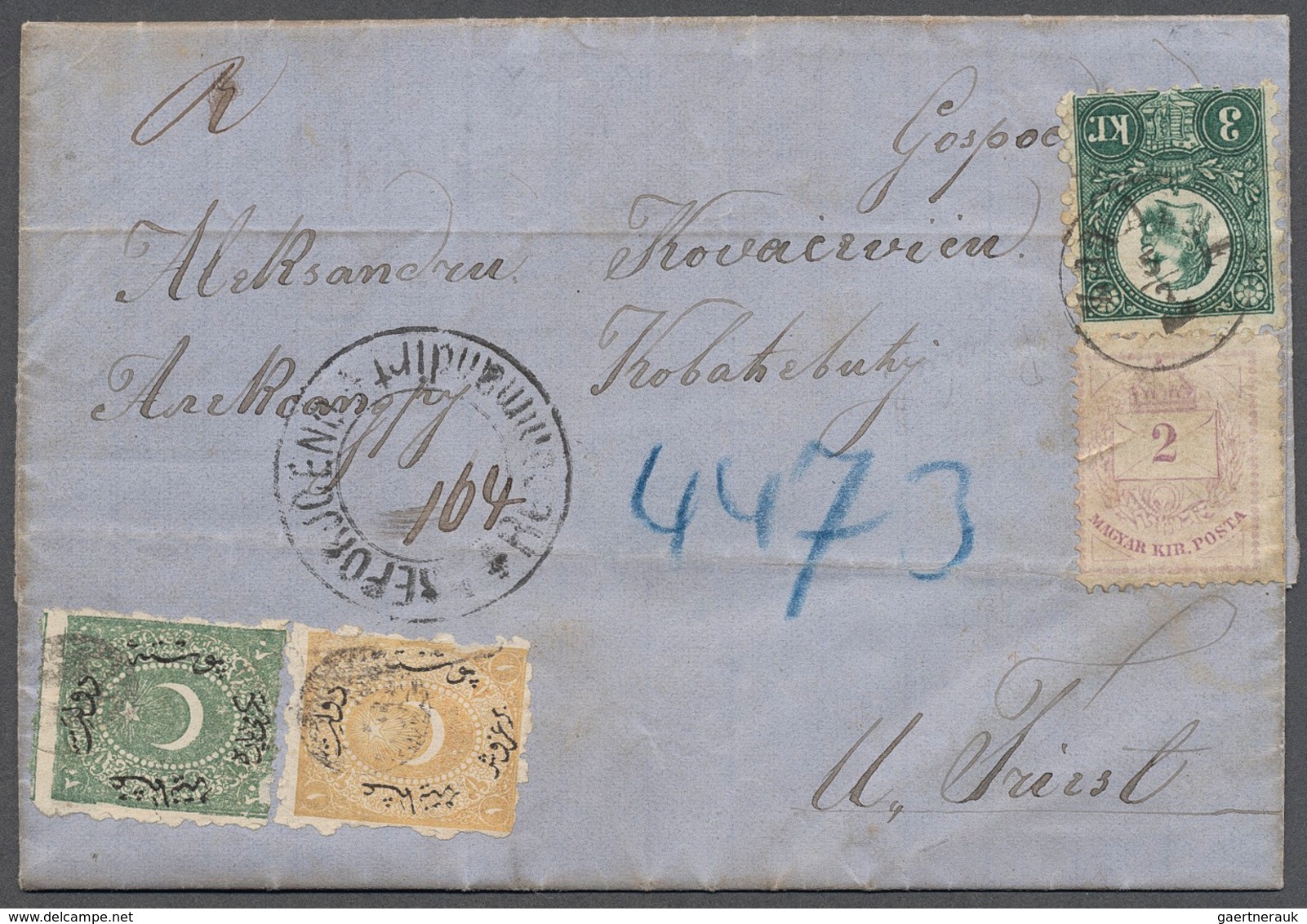 Ungarn: 1869/75, Turkish 20 Pa. Green And 1 Ghr. Yellow (inland) From Petrovac (turkish Negative Sea - Nuovi