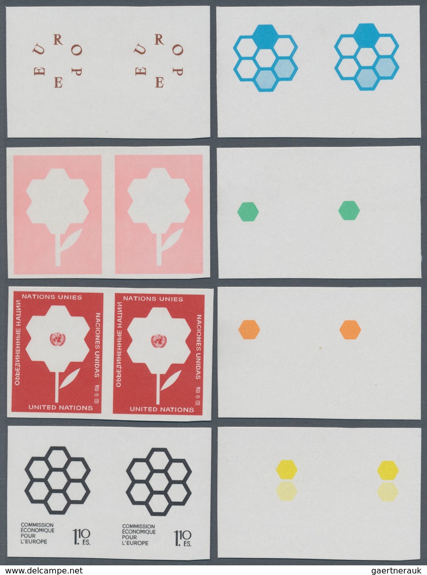 Vereinte Nationen - Genf: 1972. Progressive Proof (8 Phases), Viz Color Separations, In Horizontal P - Altri & Non Classificati