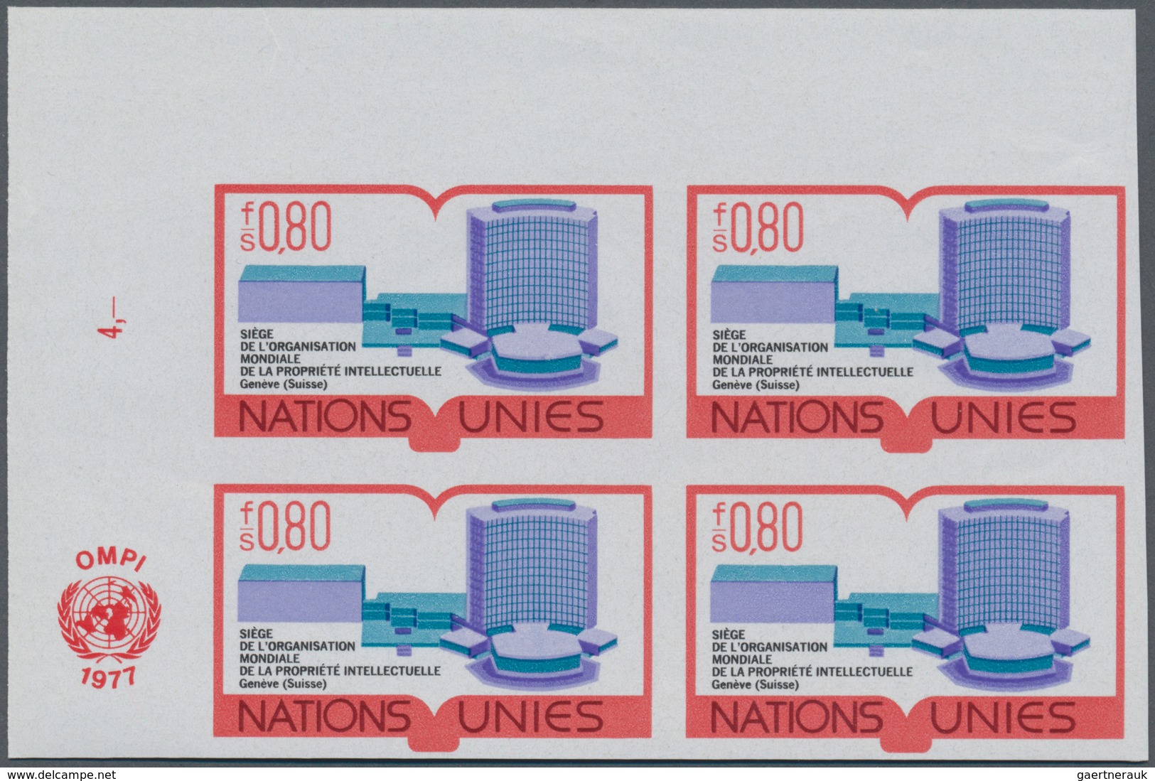 Vereinte Nationen - Genf: 1977. Complete Issue "WIPO - World Intellectual Property Organization" (1 - Andere & Zonder Classificatie