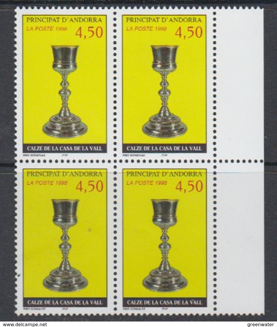 Andorra Fr 1998 Calze De La Casa De La Vall / Art 1v Bl Of 4 ** Mnh (40652C) - Ongebruikt