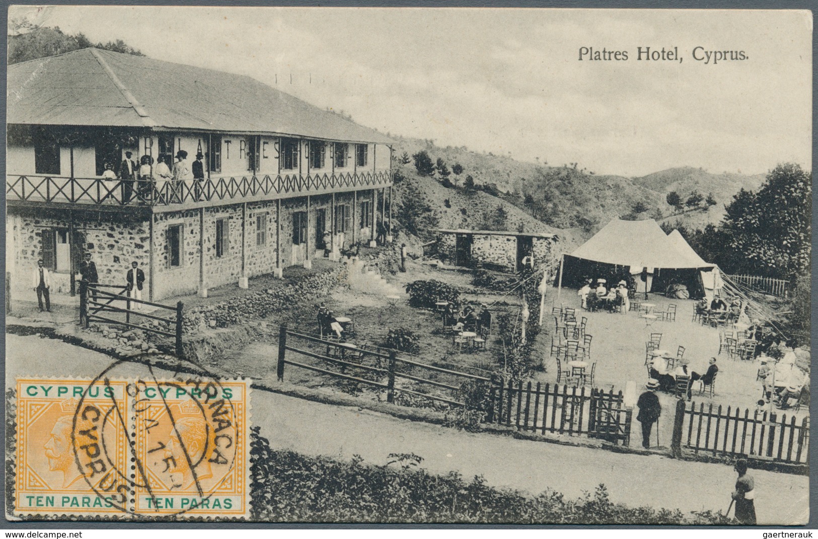 Zypern: 1915. Picture Post Card Of 'Platres Hotel, Cyprus' Addressed To Harrar, Ethiopia Bearing SG - Altri & Non Classificati