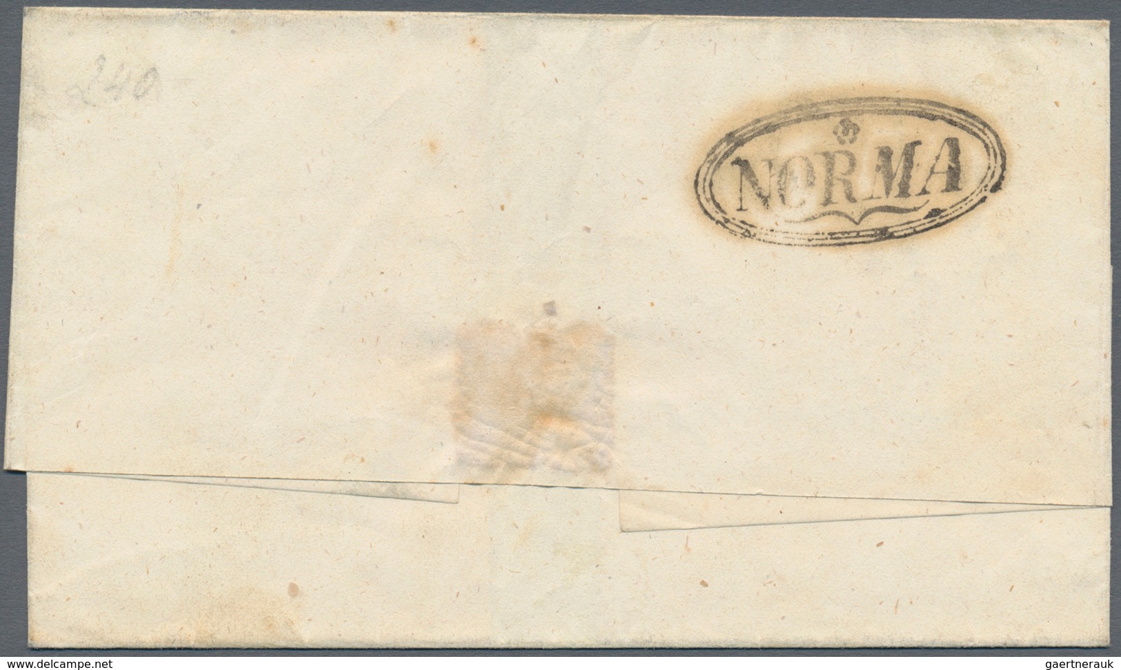 Italien - Altitalienische Staaten: Kirchenstaat: 1852, Horizontal Pair Of 1/2 Bajocco Lilac, Stamps - Kerkelijke Staten