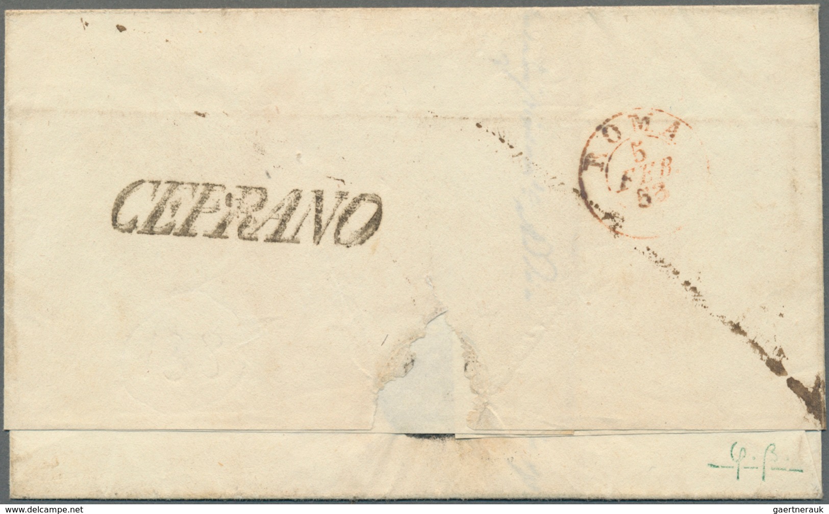 Italien - Altitalienische Staaten: Kirchenstaat: 1852, 3 Baj Black On Brown-orange, Full Margins, Ti - Stato Pontificio