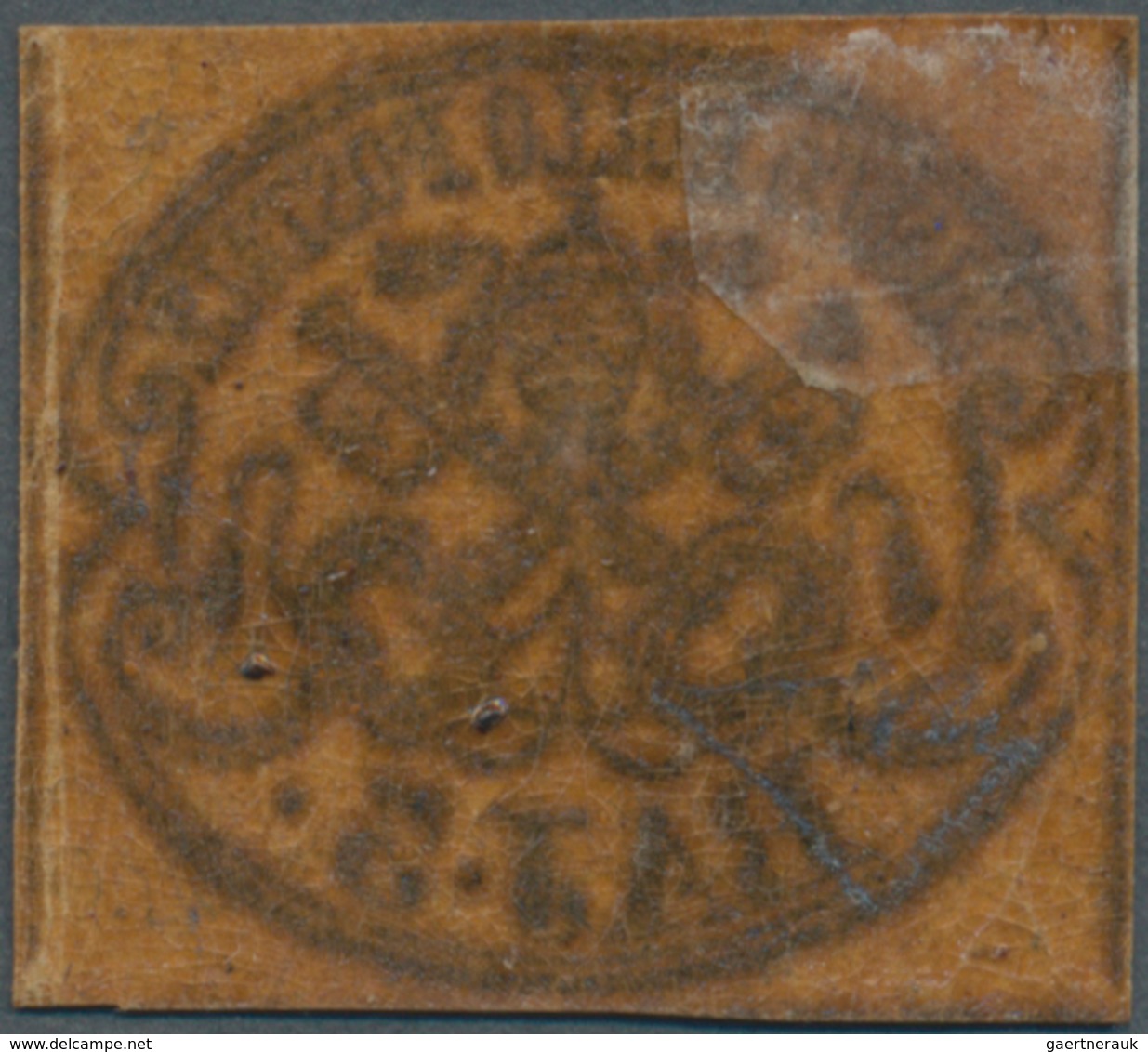 Italien - Altitalienische Staaten: Kirchenstaat: 1852, 3baj. Chamois, Fresh Colour, Good Margins Par - Papal States