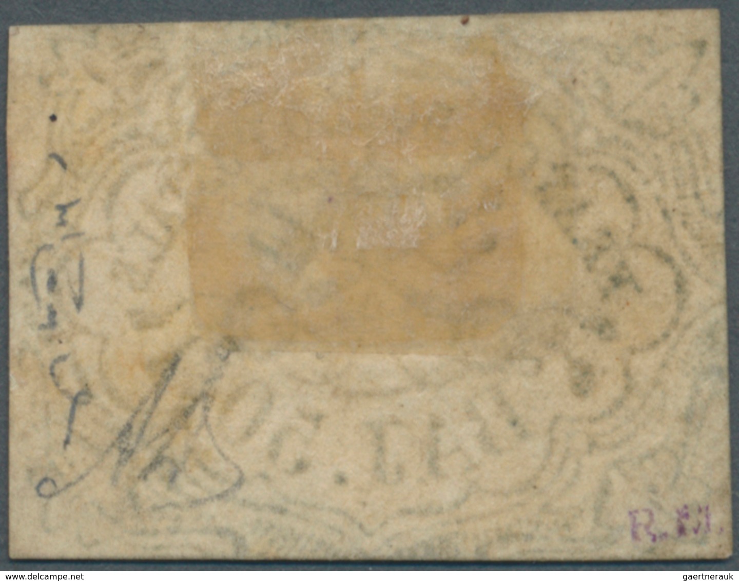 Italien - Altitalienische Staaten: Kirchenstaat: 1852, 50 Baj Blue, Fine Printing, 3 Sides Moderatel - Papal States