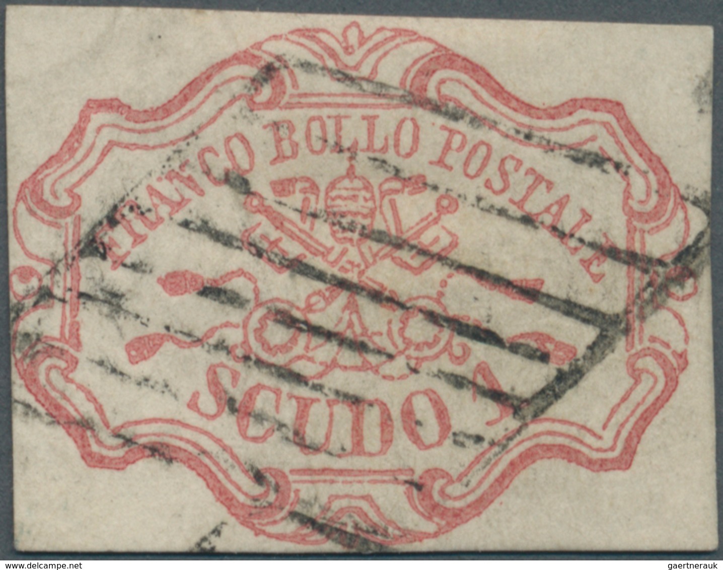 Italien - Altitalienische Staaten: Kirchenstaat: 1852, 1sc. Rose Carmine, Fresh Colour, Insignifican - Kerkelijke Staten