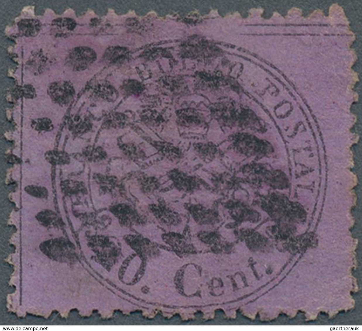 Italien - Altitalienische Staaten: Kirchenstaat: 1868, 40c. Black On Grey-lilac, Deep Colour And Wel - Kerkelijke Staten