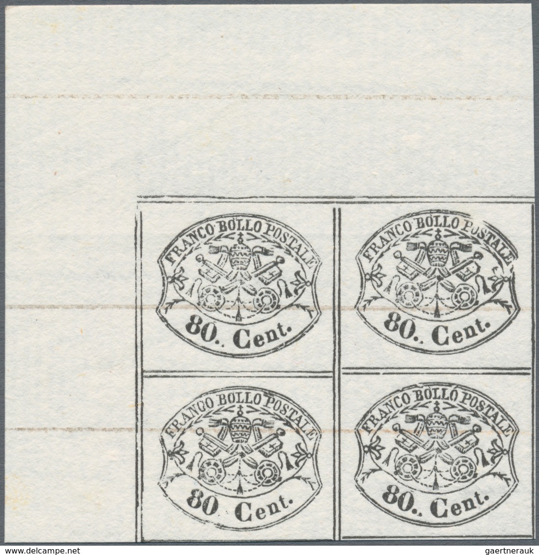 Italien - Altitalienische Staaten: Kirchenstaat: 1889: reprints of MOENS on white paper, two series