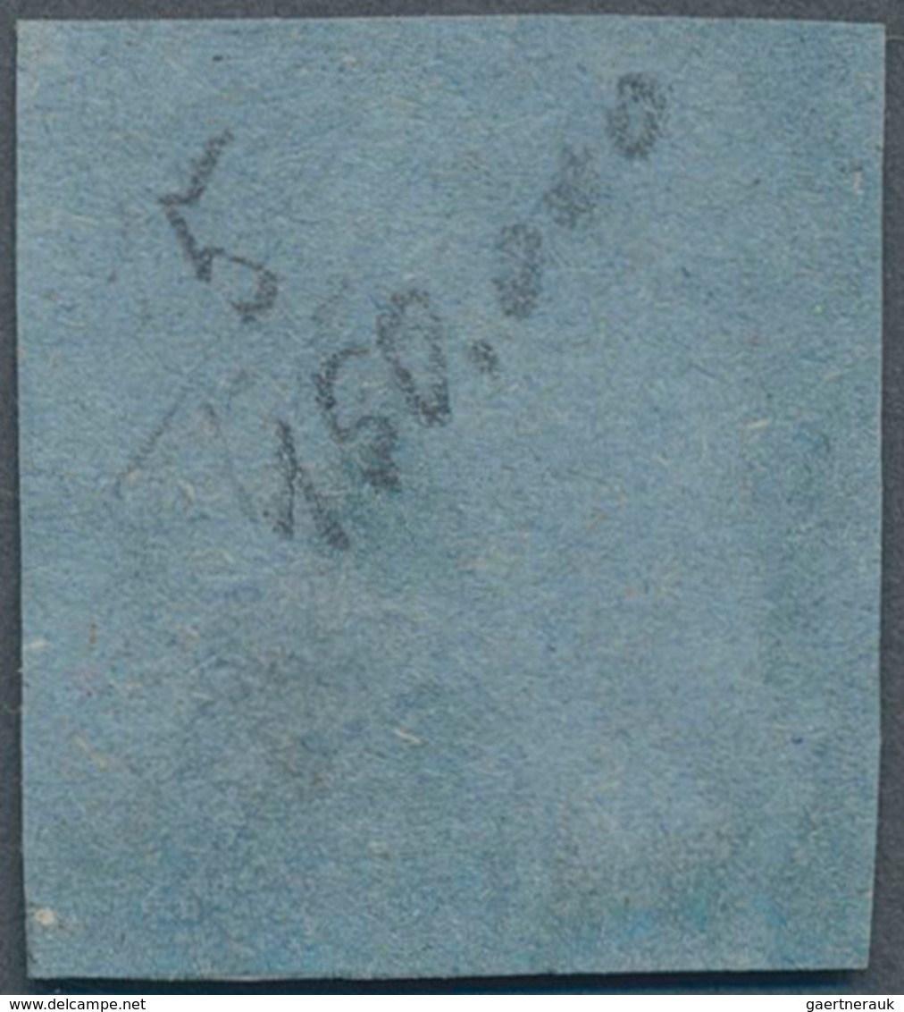 Italien - Altitalienische Staaten: Modena: 1852, 40c. Black On Blue "without Point", Fresh Colour, F - Modena