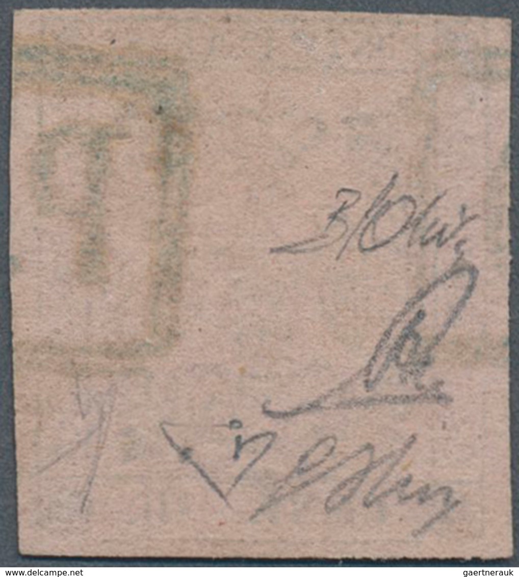 Italien - Altitalienische Staaten: Modena: 1852, 10c. Black On Rose "with Point" Showing Error Of Se - Modena