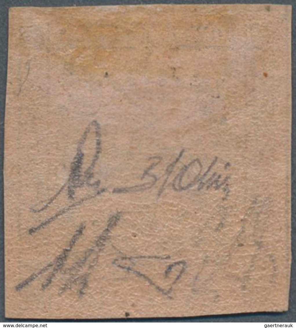 Italien - Altitalienische Staaten: Modena: 1852, 10c. Black On Rose "with Point" Showing Error Of Se - Modena