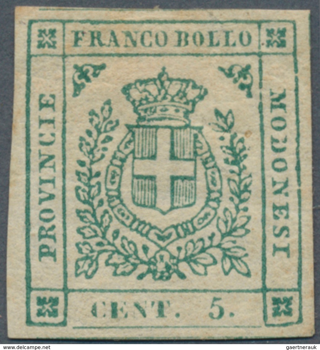 Italien - Altitalienische Staaten: Modena: 1859, 5c. Emerald-green, Fresh Colour, Full To Wide Margi - Modena