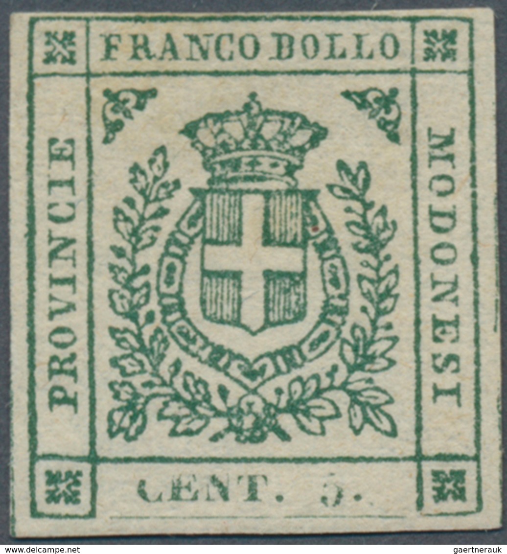 Italien - Altitalienische Staaten: Modena: 1859, 5c. Deep Green, Fresh Colour, Close To Full Margins - Modena