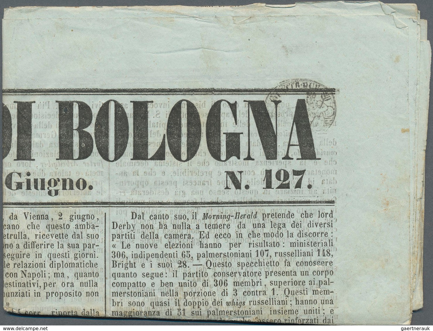 Italien - Altitalienische Staaten: Modena - Zeitungsstempelmarken: 1859, 10c. Black, Fresh Colour An - Modena