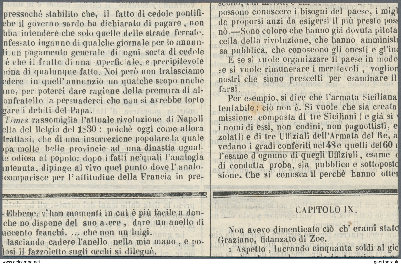 Italien - Altitalienische Staaten: Neapel: 1860: ½ T. „Trinacria“ Dark Blue (Sassone 15a) On Large P - Napels