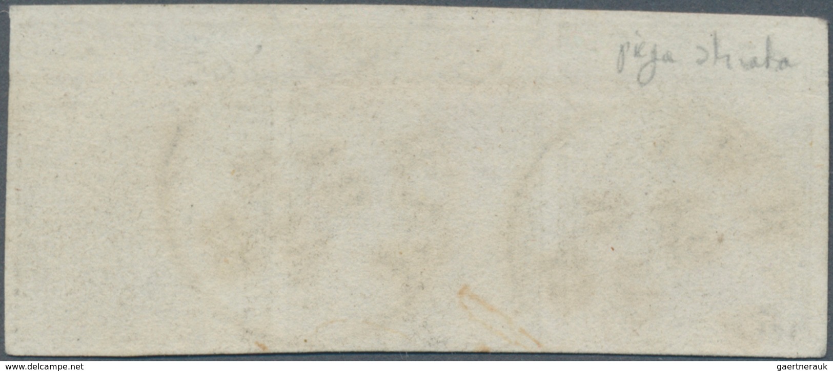 Italien - Altitalienische Staaten: Parma: 1852, 10c. Black On White, Horizontal Strip Of Three, Fres - Parma