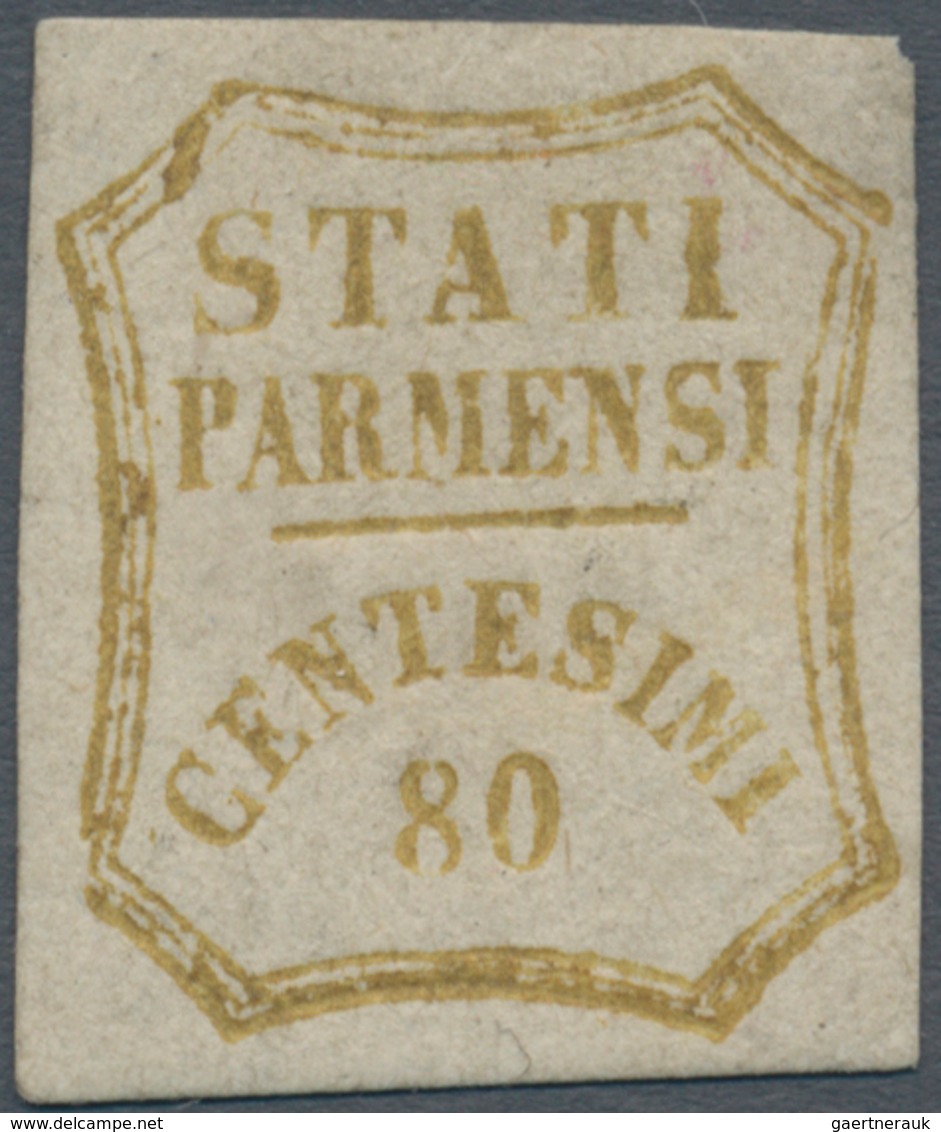 Italien - Altitalienische Staaten: Parma: 1859, Provisorial Government, 80 Cent, Bistre. Position 34 - Parma