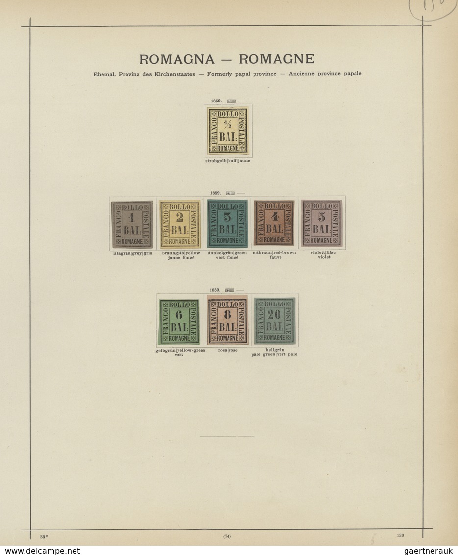 Italien - Altitalienische Staaten: Romagna: 1859, Complete Mint Set Of Nine Values, Most No Gum, Fin - Romagne