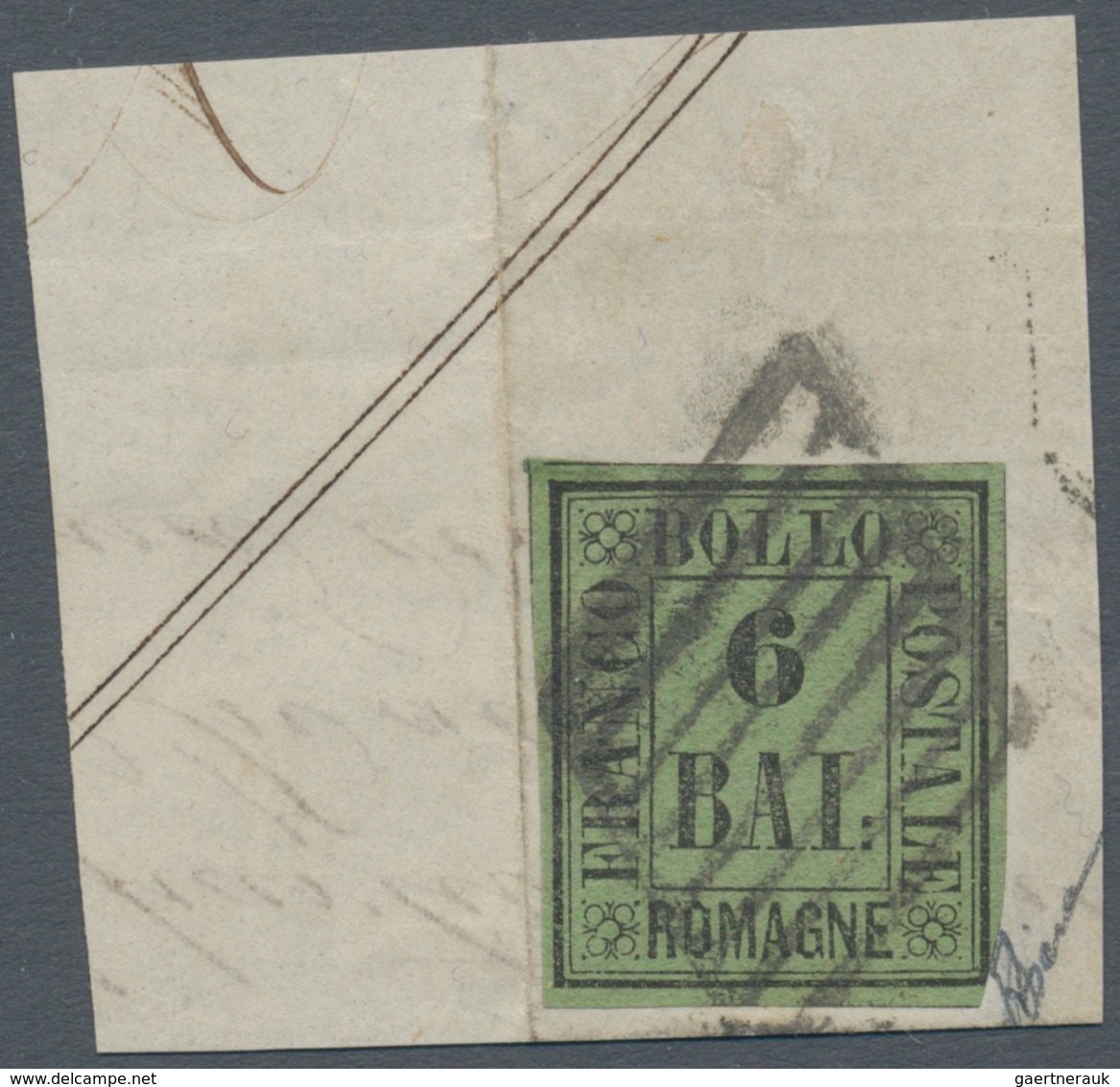 Italien - Altitalienische Staaten: Romagna: 1895, 6baj. Black On Yellow-green, Fresh Colour, Slightl - Romagna