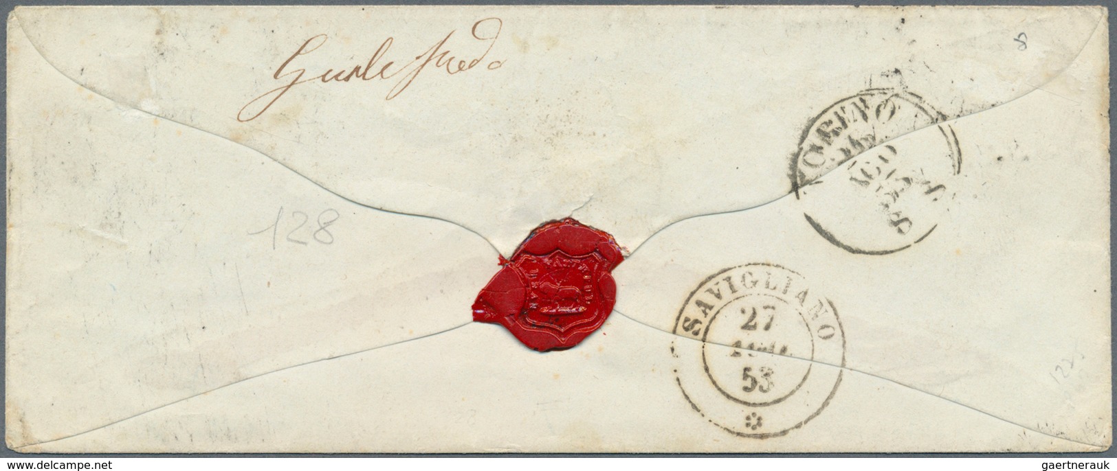 Italien - Altitalienische Staaten: Sardinien: 1851, Sardinia Used In SAVOY: 20 C Deep Blue, Close To - Sardegna