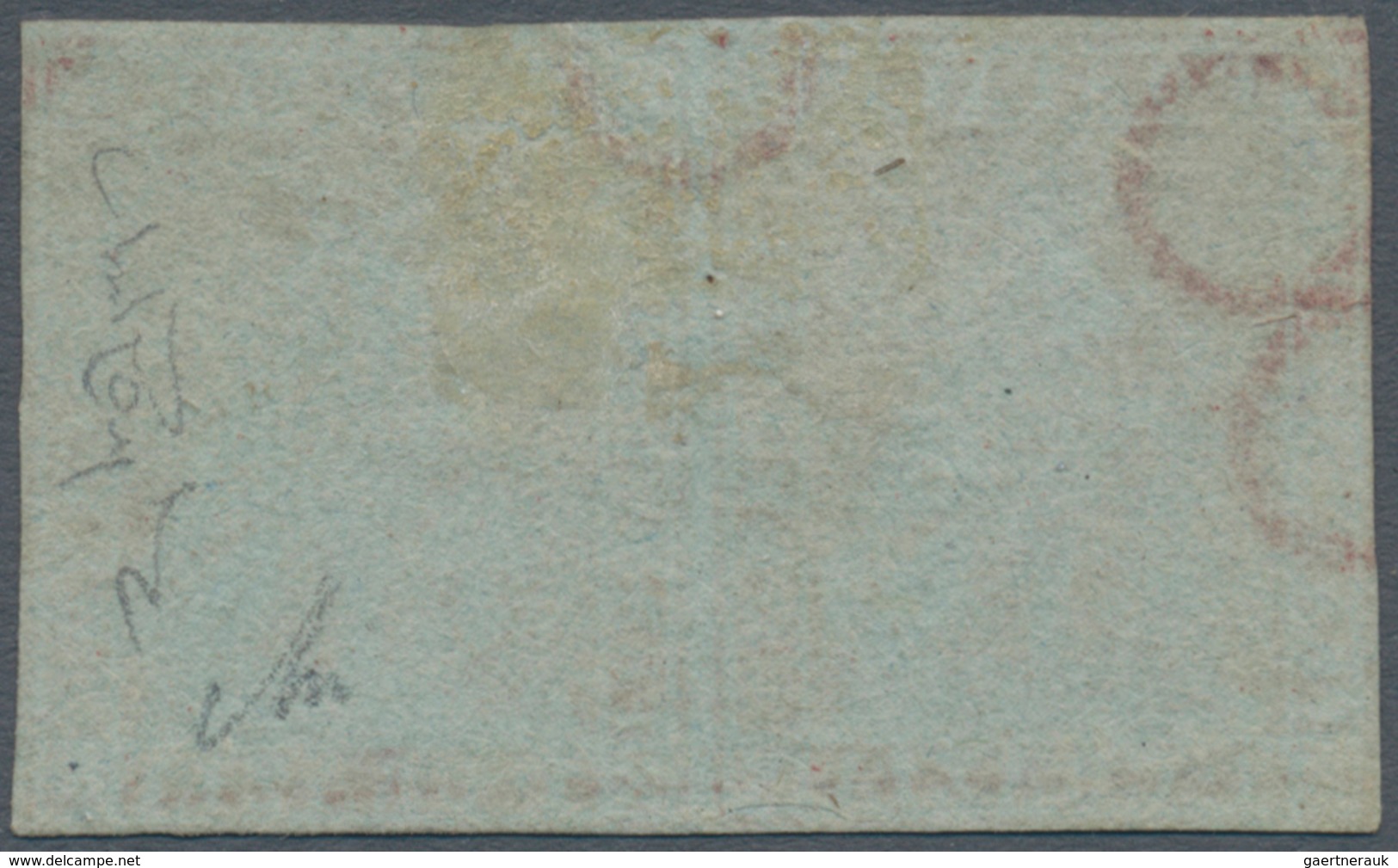 Italien - Altitalienische Staaten: Toscana: 1851, 1cr. Carmine On Greyish Paper, Horiz. Pair (faint - Toscane