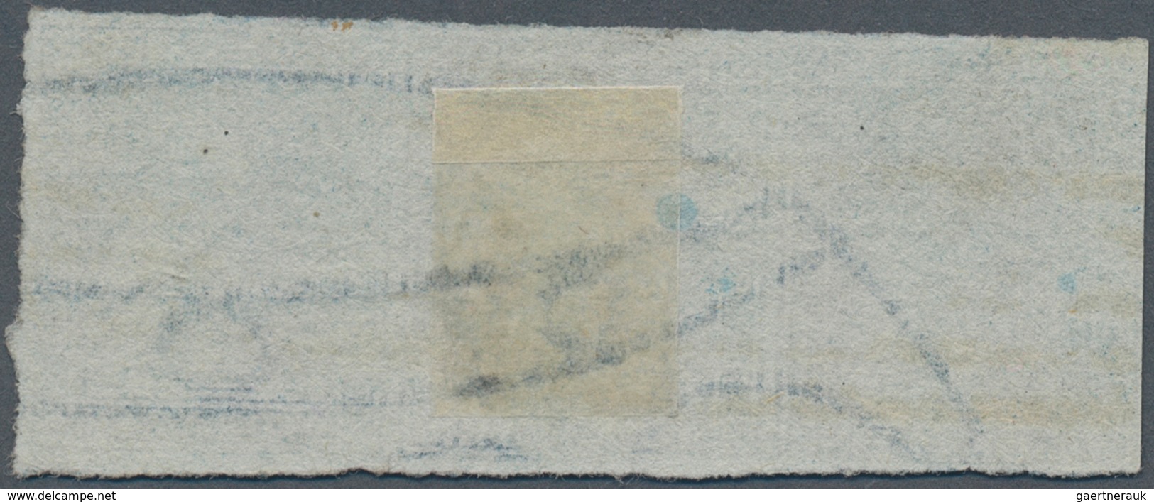 Italien - Altitalienische Staaten: Toscana: 1857, 2cr. Blue On Grey Paper, Horizontal Strip Of Three - Toscana