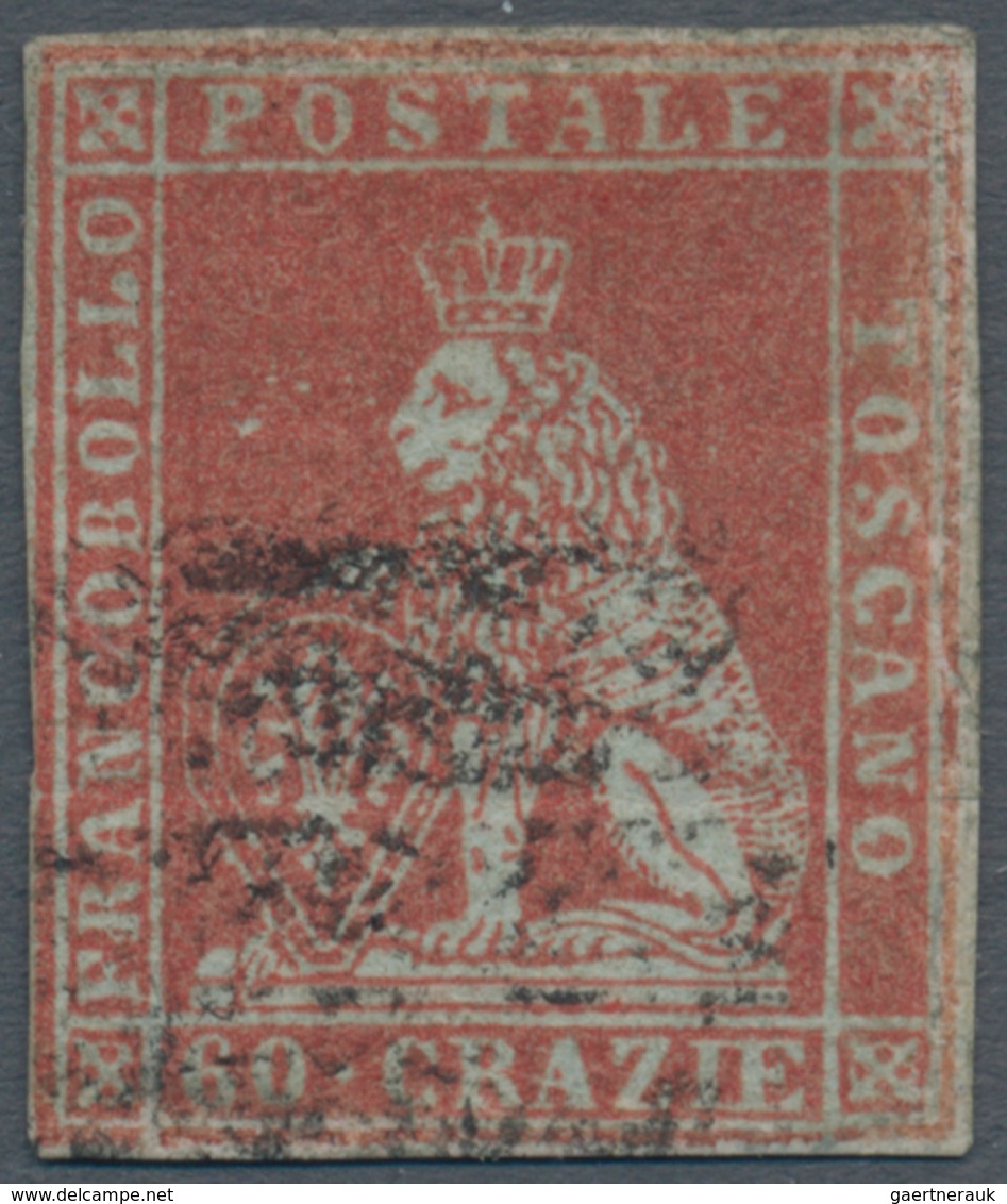 Italien - Altitalienische Staaten: Toscana: 1852, 60cr. Brownish Red, Fresh Colour, Close To Full Ma - Toscane