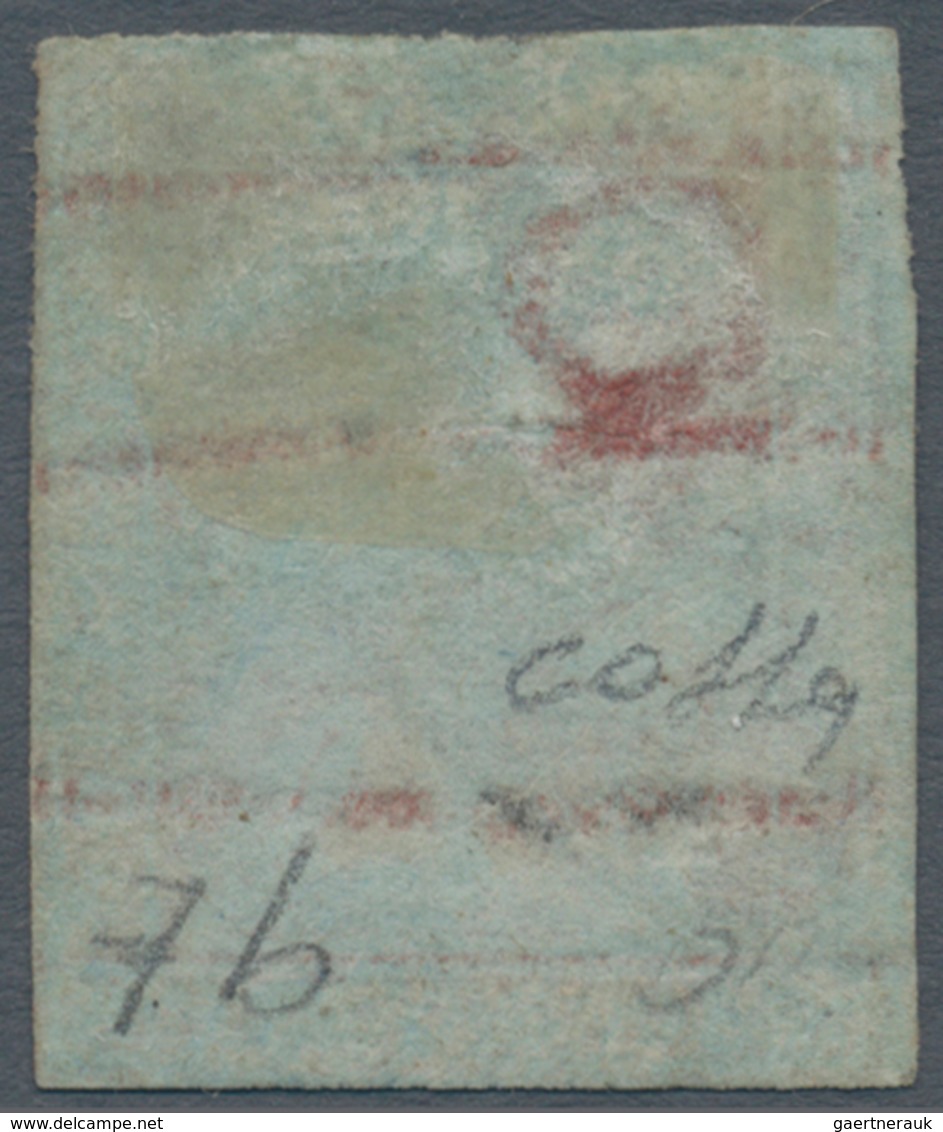 Italien - Altitalienische Staaten: Toscana: 1851: 60 Crazie Dark Scarlet On Grey, Cancelled, With Th - Toscane