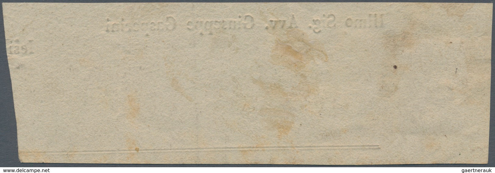 Italien - Altitalienische Staaten: Toscana: 1857, 1 Q. Black, Isolated On A Newspaper Wrapper Front - Toscane