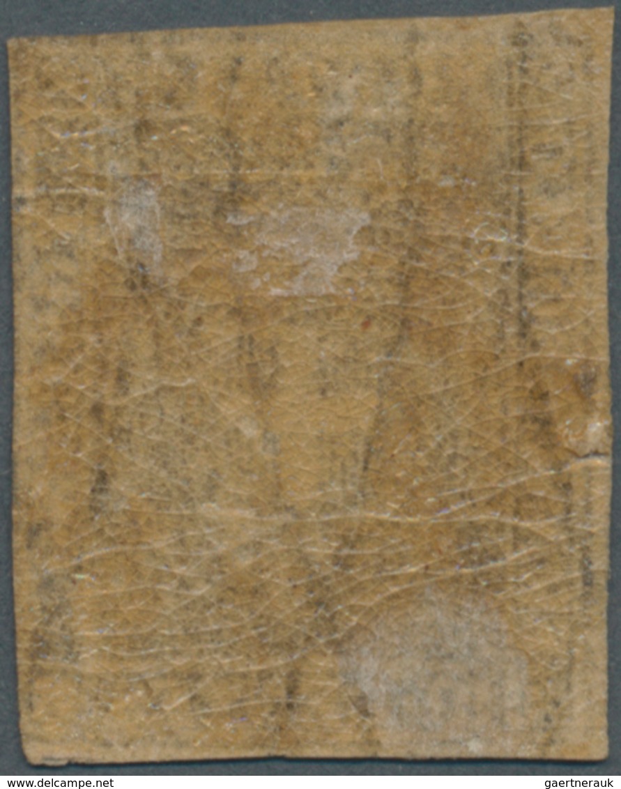 Italien - Altitalienische Staaten: Toscana: 1860, 10c. Brownish Grey, Fresh Colour, Cut Into To Full - Toscane