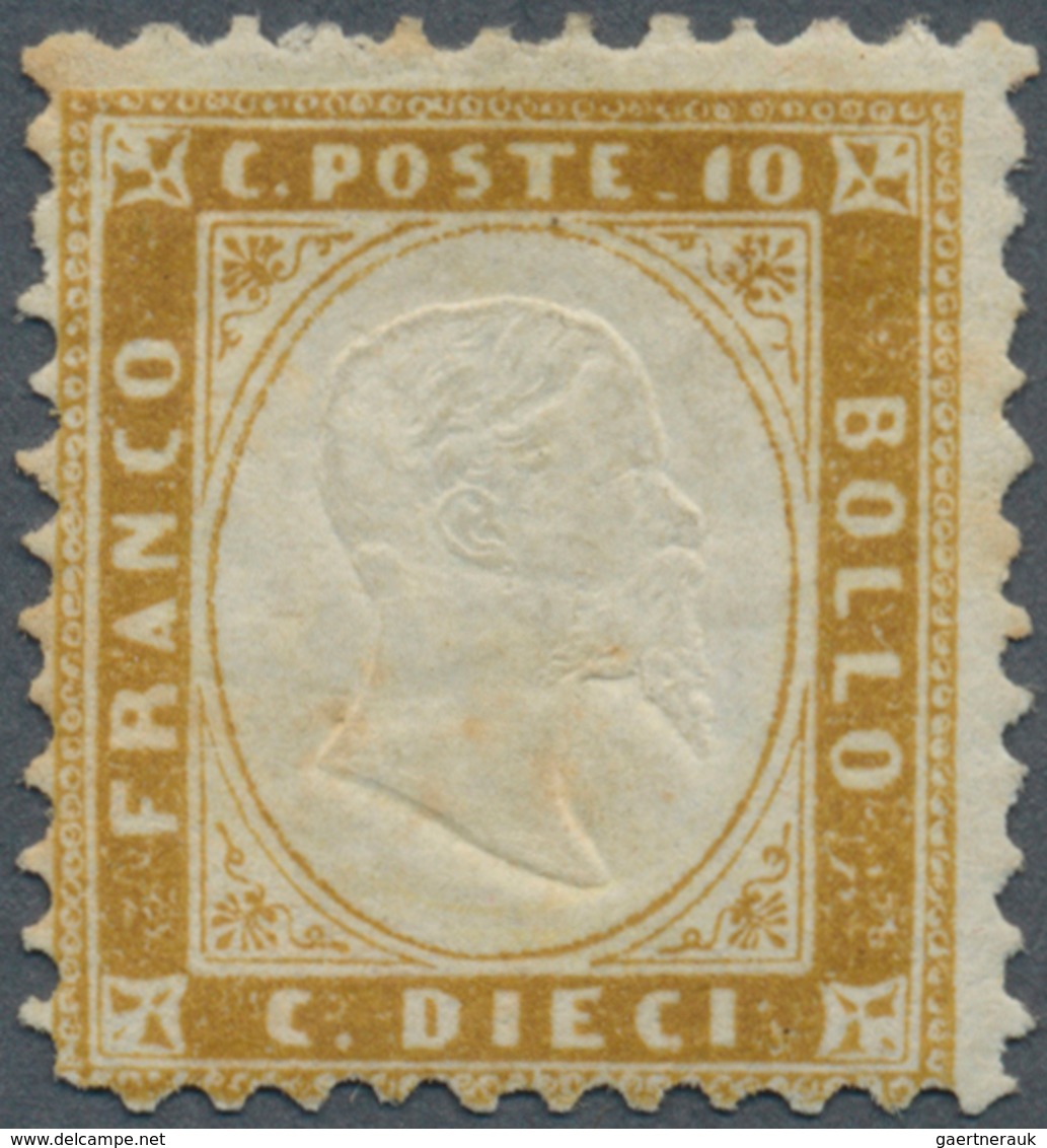 Italien: 1862, 10c. Bistre, Fresh Colour, Normally Perforated, Mint O.g., Slightly Creased And Few T - Mint/hinged