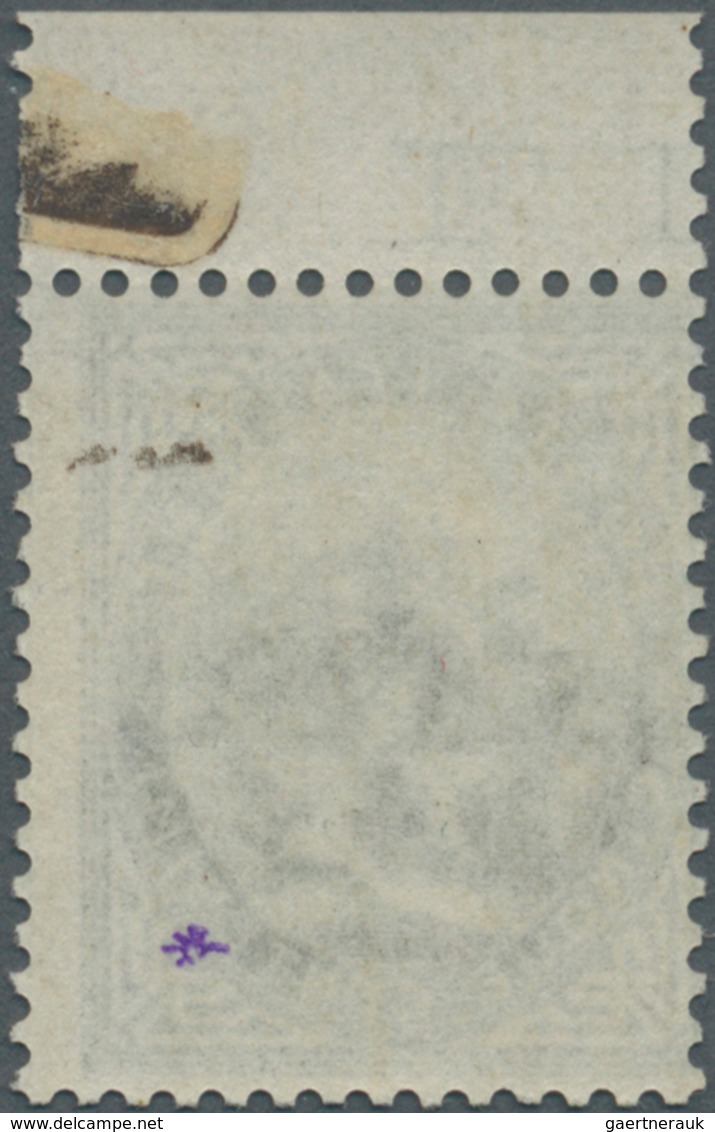 Italien: 1863, 5c. Greyish Olive, London Printing, Fresh Colour, Well Perforated, Top Marginal Copy, - Mint/hinged