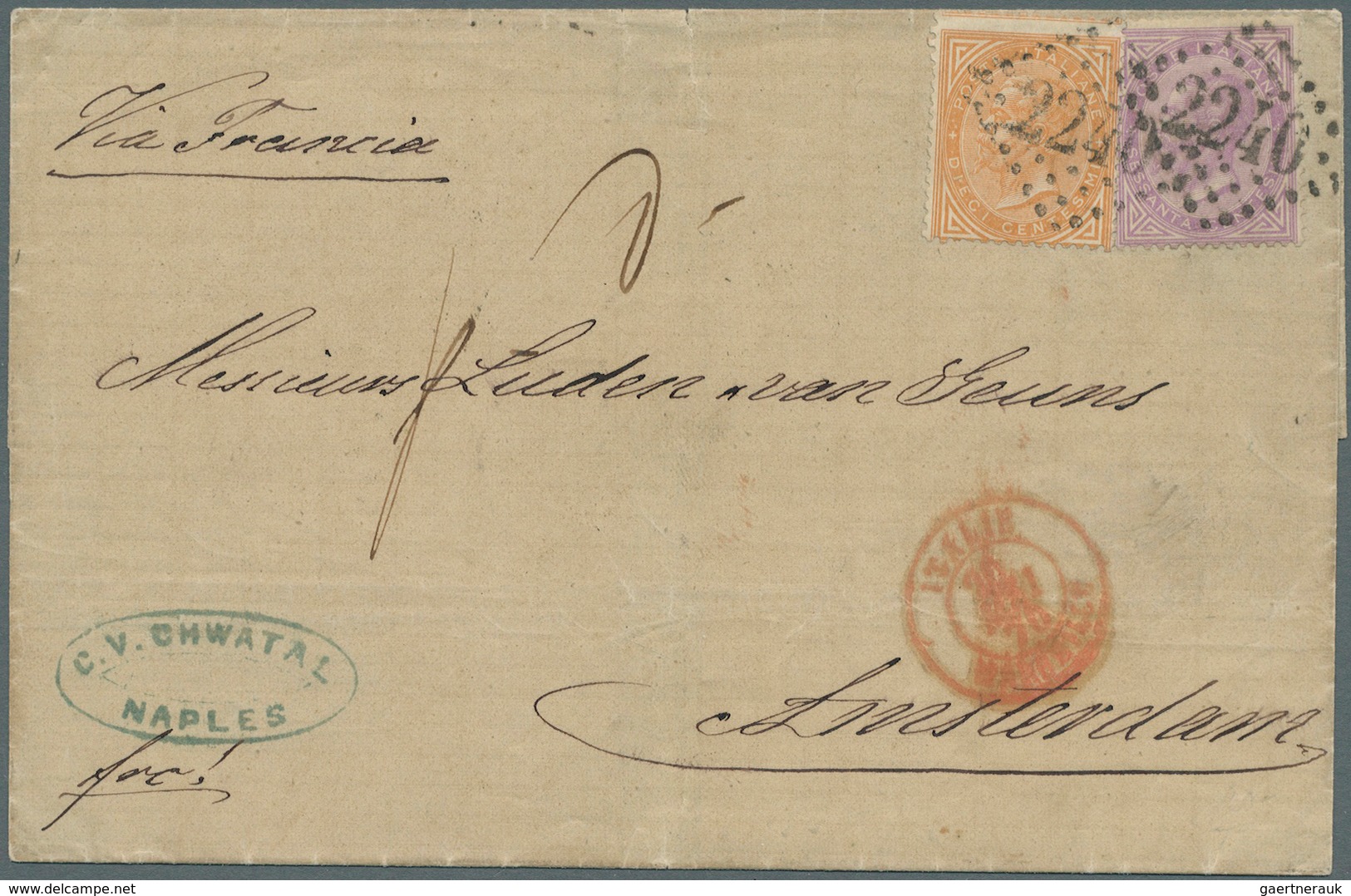 Italien: 1863/65, King Vittorio Emanuele II Issue, Turin Printing, 10c And 60c On Cover Sent From Na - Mint/hinged