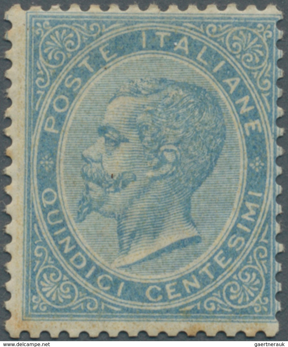 Italien: 1863, 15c. Blue, London Printing, Fresh Colour, Well Perforated, Mint Original Gum Previous - Ongebruikt