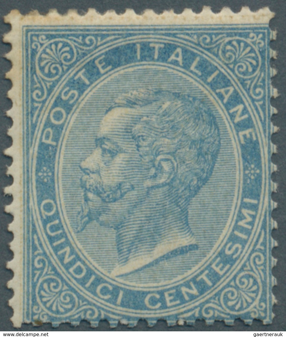 Italien: 1863, 15c. Blue, London Printing, Fresh Colour, Well Perforated, Mint O.g. With Hinge Remna - Mint/hinged