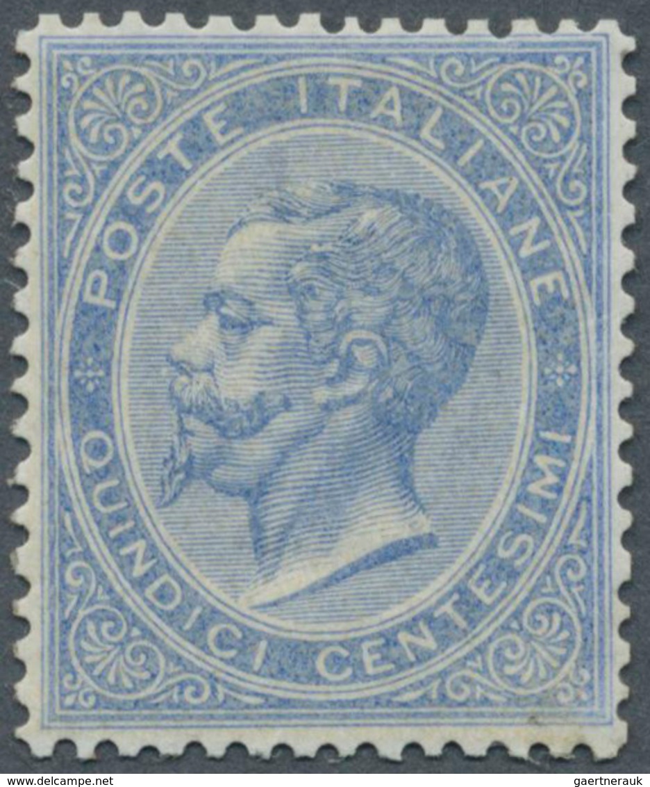 Italien: 1863, 15c. Dull Blue, Mint Regummed, Fine And Fresh, Michel Catalogue Value 2.400,- Euro - Ongebruikt