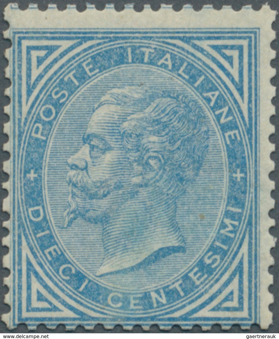 Italien: 1877, 10c. Blue, Fresh Colour, Well Perforated, Unmounted Mint, Signed And Certificate Rayb - Mint/hinged