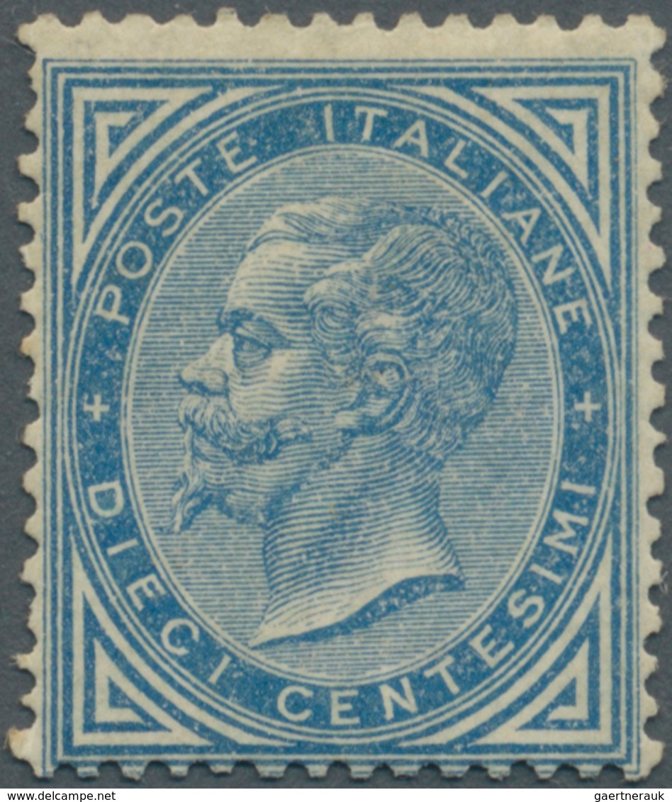 Italien: 1877, 10c. Blue, Fresh Colour, Normally Perforated With Some Slight Uneven Perfs, Mint Orig - Ongebruikt