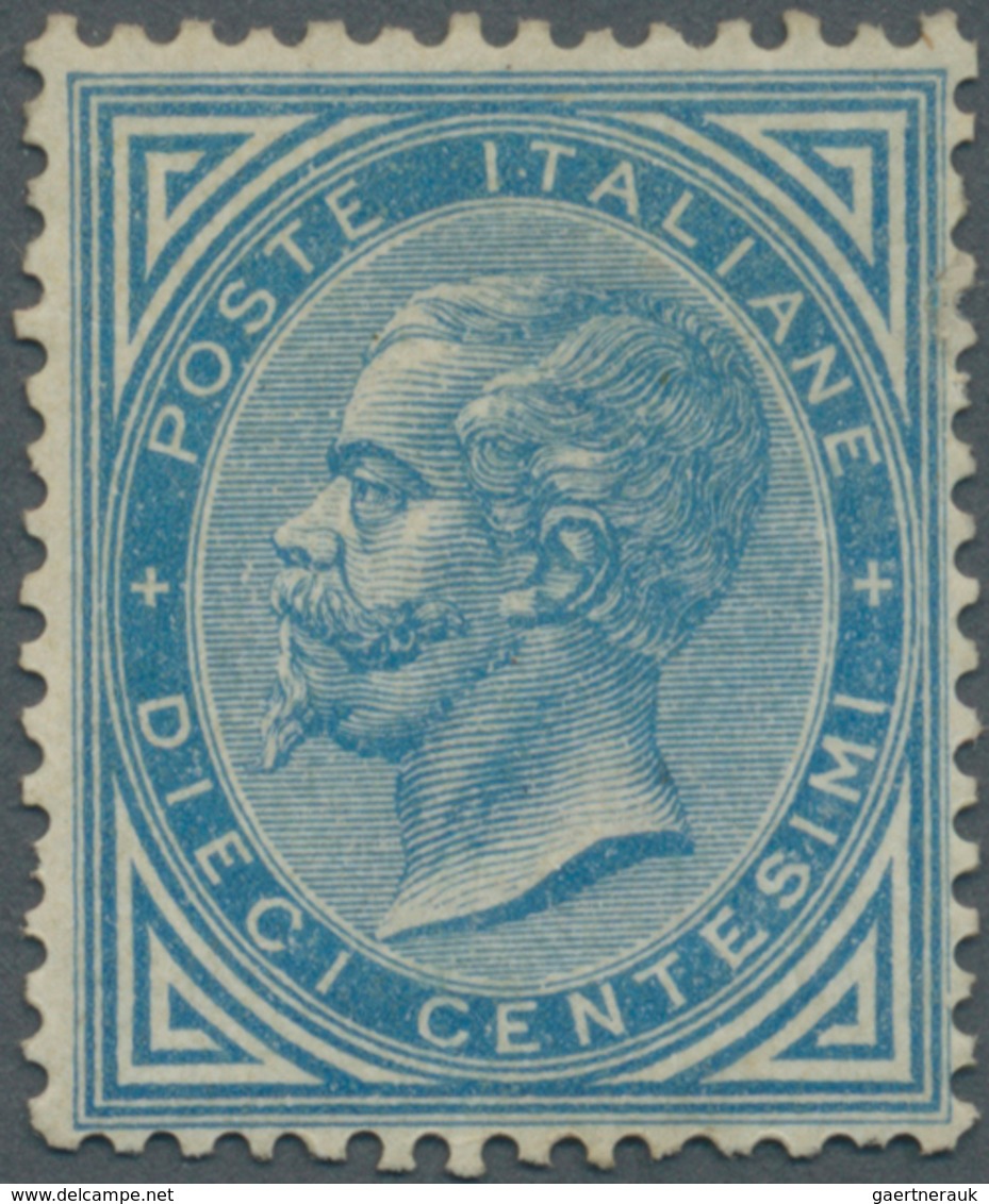 Italien: 1877, 10c. Blue, Fresh Colour, Good Centering, Normally Perforated, Mint Original Gum With - Ongebruikt