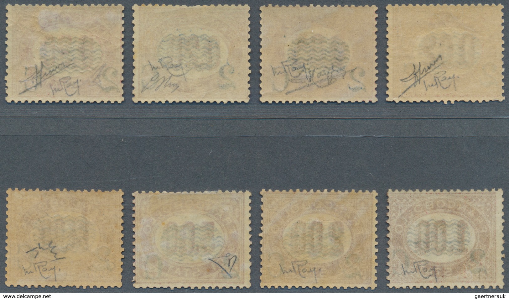 Italien: 1878, Newspaper Stamps, Revaluation Overprints On Officials, Complete Set Of Eight Values, - Mint/hinged