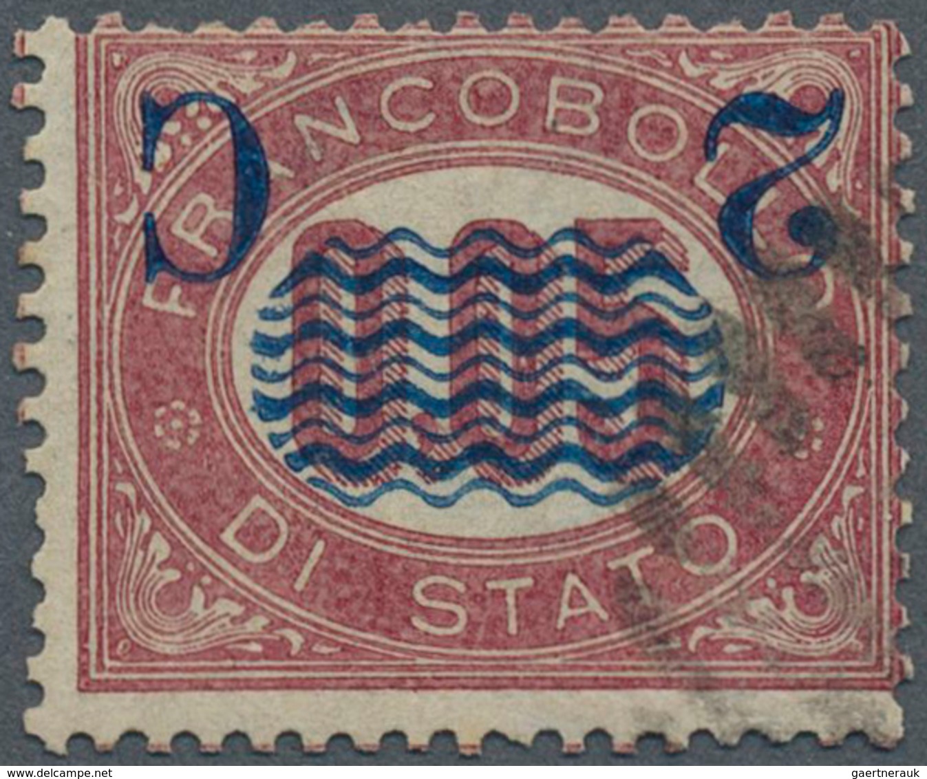 Italien: 1878, 2c. On 0.05l. With Inverted Overprint, Used Copy, Signed And Certificate Raybaudi. Sa - Ongebruikt