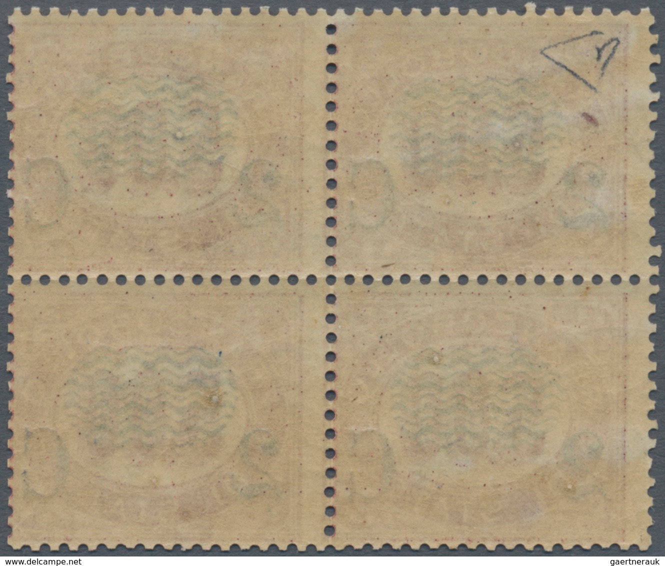 Italien: 1878, 2 Cents On 5 Lire Service Stamp, Block Of Four, MNH; With Certificate Of E. Diena (19 - Ongebruikt