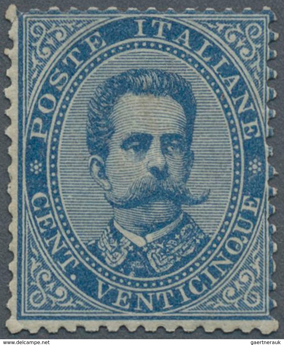 Italien: 1879, 40c. Blue, Fresh Colour, Well Perforated, Unmounted Mint, Slight Corner Creases, Sign - Mint/hinged