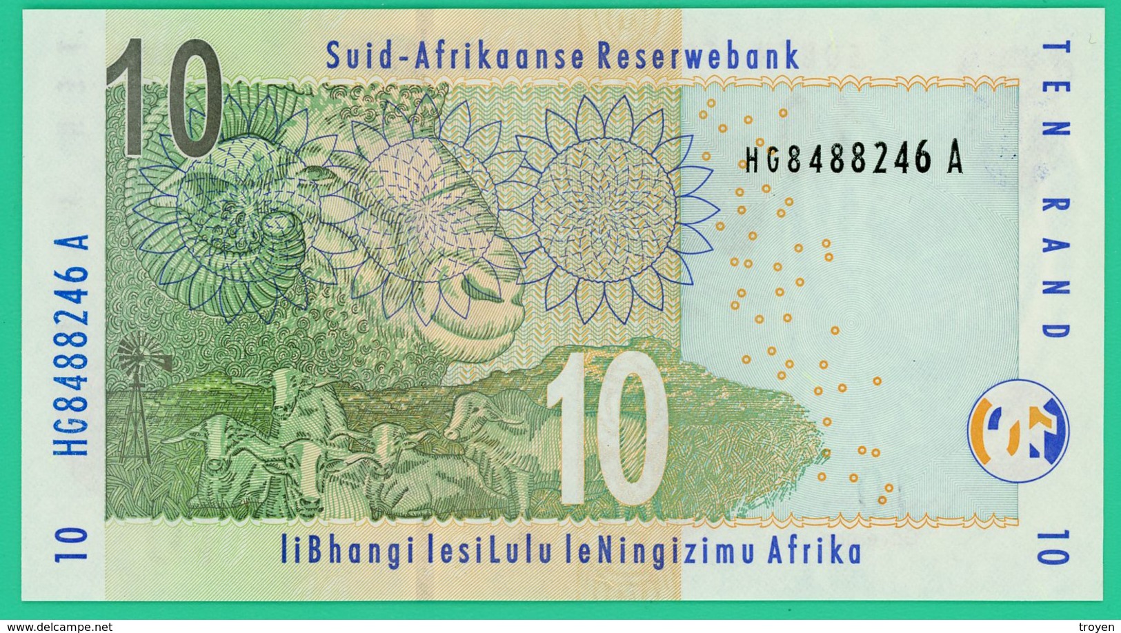 10 Rands - Afrique Du Sud - 1993 - N° HG8488246A  - Neuf - Afrique Du Sud